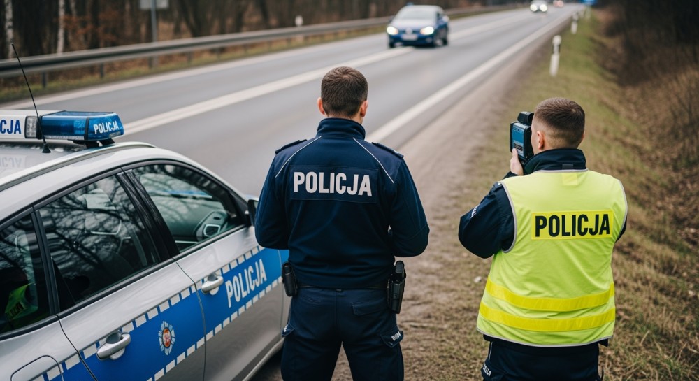 KIEROWCA ZAKAZANYM PRAWEM JAZDY W RĘKU ZATRZYMANY PRZEZ POLICJĘ